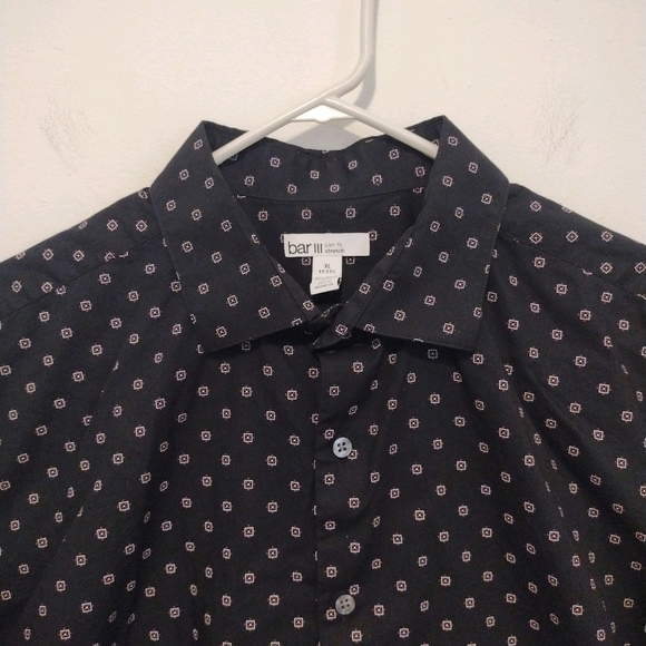 Bar III - Men's Slim Fit Medallion Dress Shirt - Picture 4 of 12